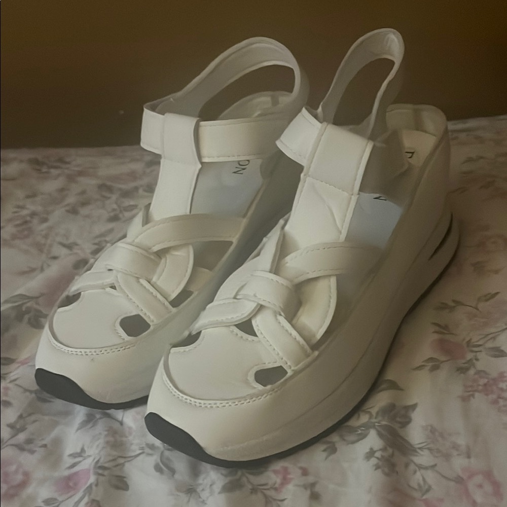 Elegant White Platform Sandals